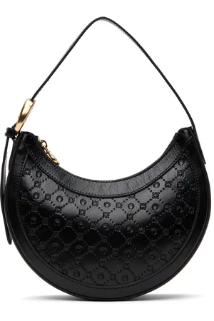 Marine Serre Mini sac Eclips noir en cuir à motif Moonogram gaufré