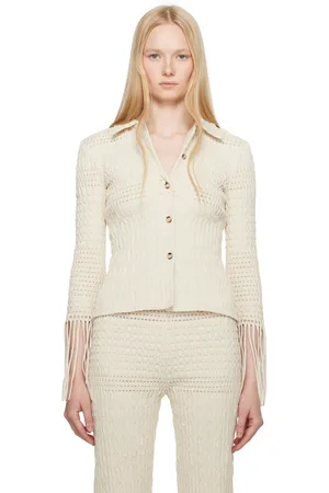 Nanushka Chemise Niceta blanc cassé