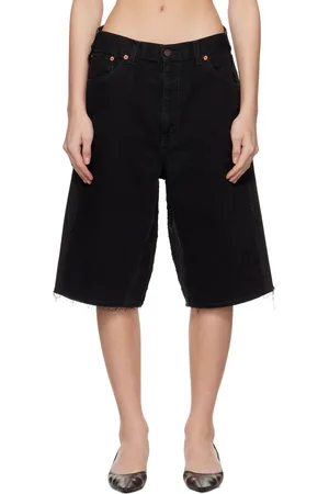 PROTOTYPES Short noir en denim suprarecyclé
