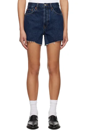 RE/DONE Short 90s bleu en denim à taille basse