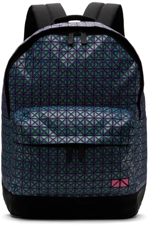 Issey Miyake Sac à dos de promenade Rough vert et mauve
