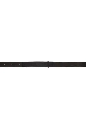 JULIUS Ceinture noire en cuir à fermoir de style plaque