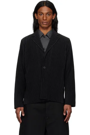 Issey Miyake Veston noir à perforations