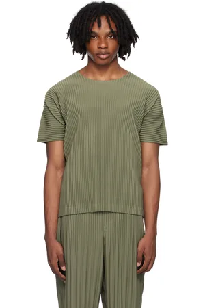 Issey Miyake T-shirt Color Pleats vert