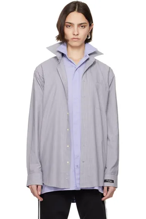 PROTOTYPES Chemise étagée gris et bleu