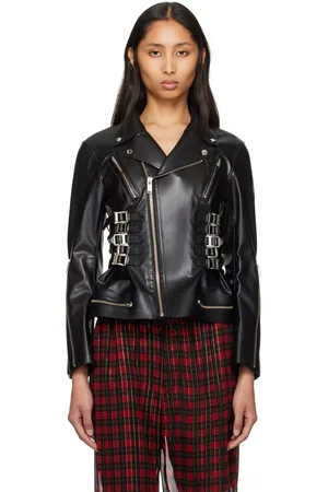 UNDERCOVER Blouson motard UC1E1207 noir en cuir synthétique