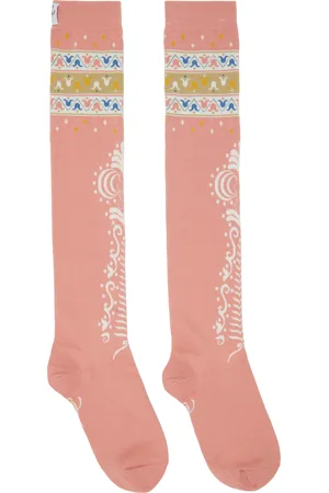 Conner Ives Chaussettes hauteur genou roses