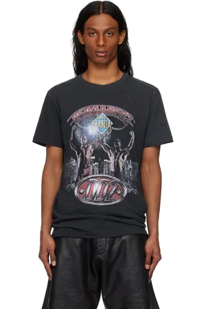 Dsquared2 T-shirt rétro droit et ajusté noir à effet délavé
