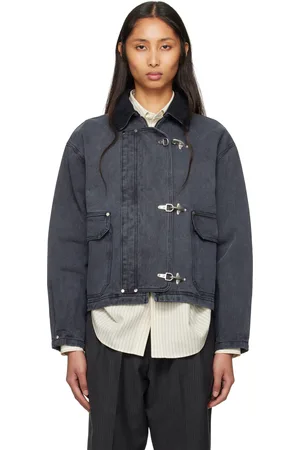 mfpen Blouson noir à fermoirs