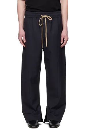 FEAR OF GOD Pantalon de survêtement bleu marine en laine à coutures centrales