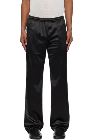 Maison Margiela Pantalon de survêtement noir à coutures pincées