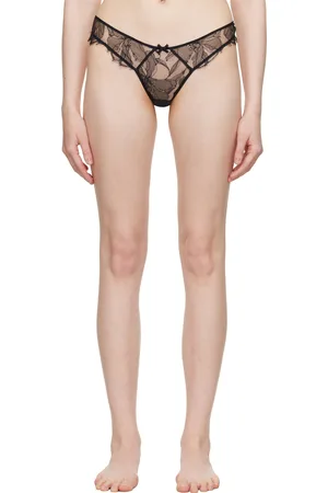 FLEUR DU MAL Tanga Sophia noir en dentelle