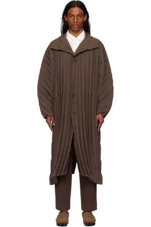 Issey Miyake Manteau léger brun - Edge
