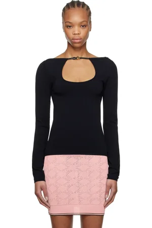 AMIRI T-shirt à manches longues noir à découpe circulaire