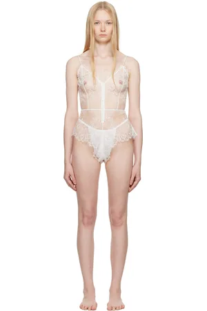 SKIMS Combiné blanc - Ultra Fine Lace