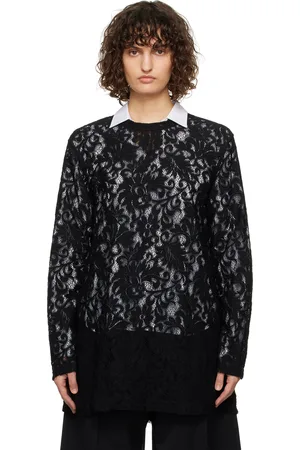 Comme des Garçons T-shirt noir en dentelle Rachel