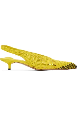 Jacquemus Chaussures basses à talon Cubisto Banane jaunes - La croisière