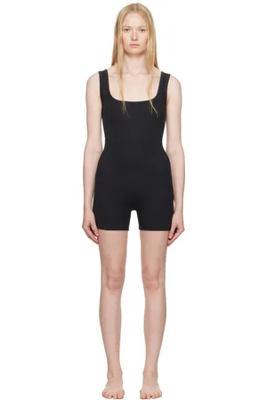 SKIMS Combishort noir - Cotton Rib