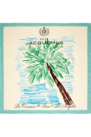 Jacquemus Foulard de style bandana beige à image de palmier - La croisière