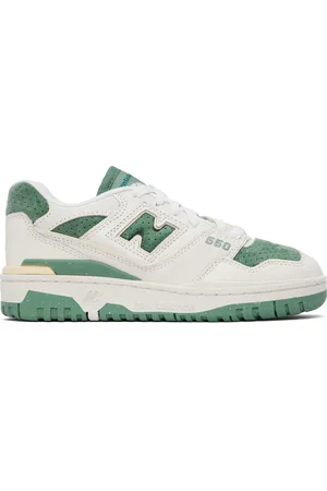 New Balance Baskets BBW550 blanc cassé et vert