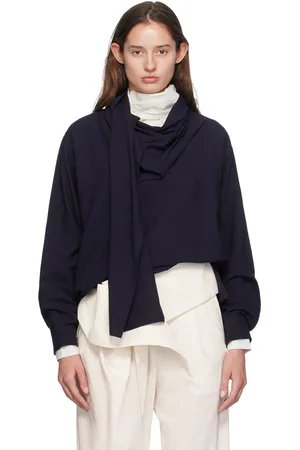 Issey Miyake Chemisier Two As One bleu marine