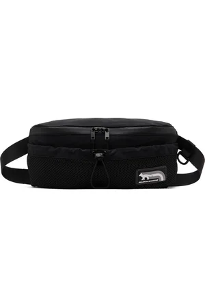 Maison Kitsuné Sac-ceinture noir à logo Flash Fox