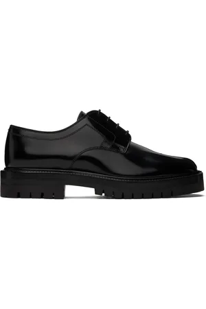 Maison Margiela Derbys noirs à laçage et à bout Tabi