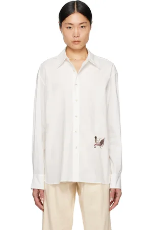 COMMAS Chemise blanche à image brodée