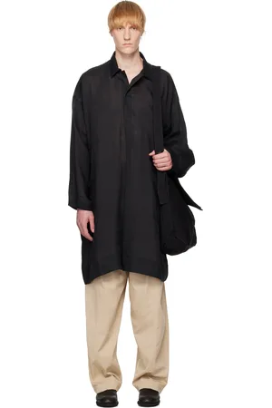 JAN JAN VAN ESSCHE Chemise de style tunique #39 noire en sergé de cavalerie léger