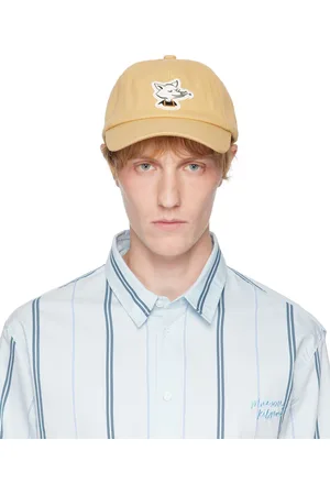 Maison Kitsuné Casquette beige à écusson à logo Barista Fox