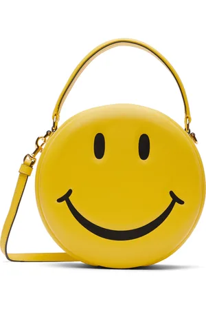 Moschino Sac jaune à image de Smiley