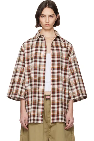 Willy chavarria Chemise à manches courtes Hacienda brun et beige