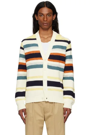 Maison Kitsuné Cardigan décontracté multicolore à rayures