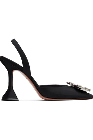 Amina Muaddi Chaussures à talon Begum noires à bride arrière