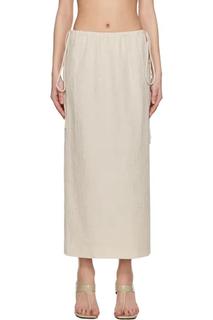 TOVE Jupe midi Isa beige