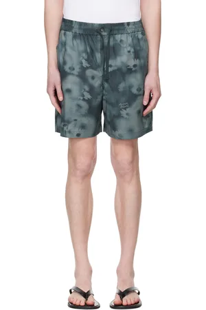 Maison Kitsuné Short bleu à taille élastique