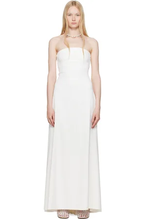 Jacquemus Robe longue blanche à bustier - La croisière
