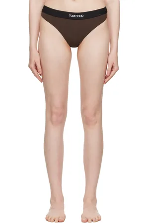 Tom Ford Tanga brun en modal à logo