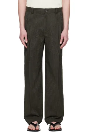 Maison Kitsuné Pantalon décontracté gris à plis