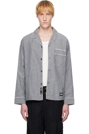 NEIGHBORHOOD Chemise de pyjama grise à manches longues