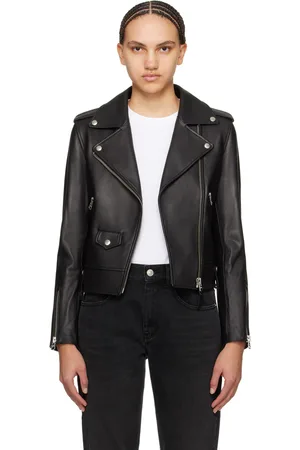 Mackage Blouson motard Baya noir en cuir
