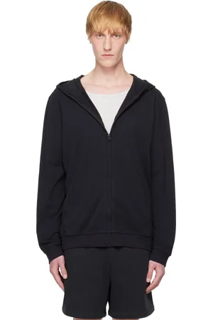 SKIMS Pull à capuche noir à glissière - Jersey Lounge