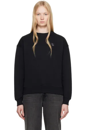 Maison Kitsuné Pull molletonné décontracté noir à écusson à logo Bold Fox Head