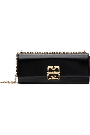 Givenchy Pochette noire à logo 4G Liquid
