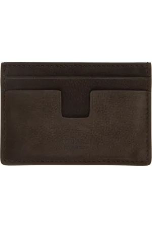 Tom Ford Porte-carte brun en nubuck