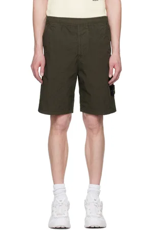 Stone Island Short teint en plongée Mil-Spec kaki en tissu antidéchirures extensible