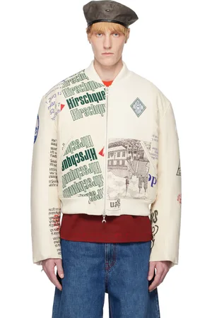 Marine Serre Blouson aviateur beige en cabas suprarecyclés