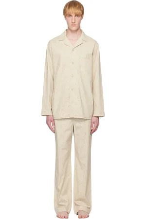 SKIMS Pyjama beige exclusif à SSENSE - Cotton Poplin
