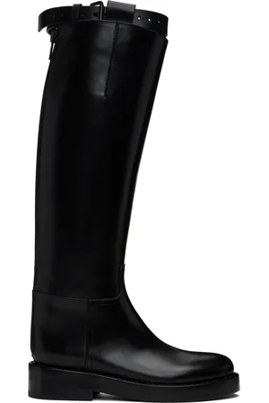 ANN DEMEULEMEESTER Bottes cavalières hautes Stan noires