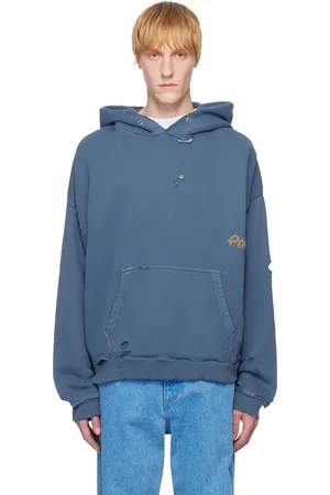 Paly Pull à capuche Blank bleu marine à logo